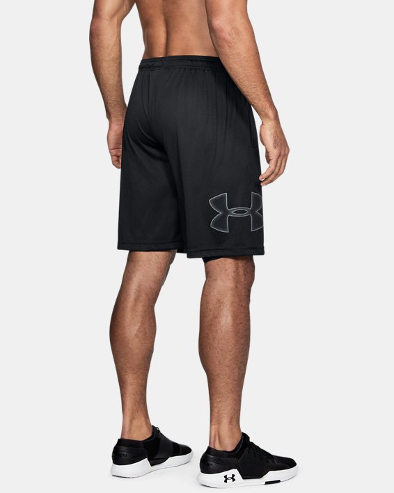 男士UA Tech™ Graphic短褲, Black, pdpMainDesktop image number 4